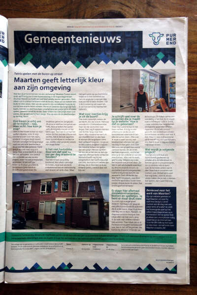 Article in local Purmerend paper