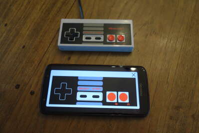 Original NES controller and web controller